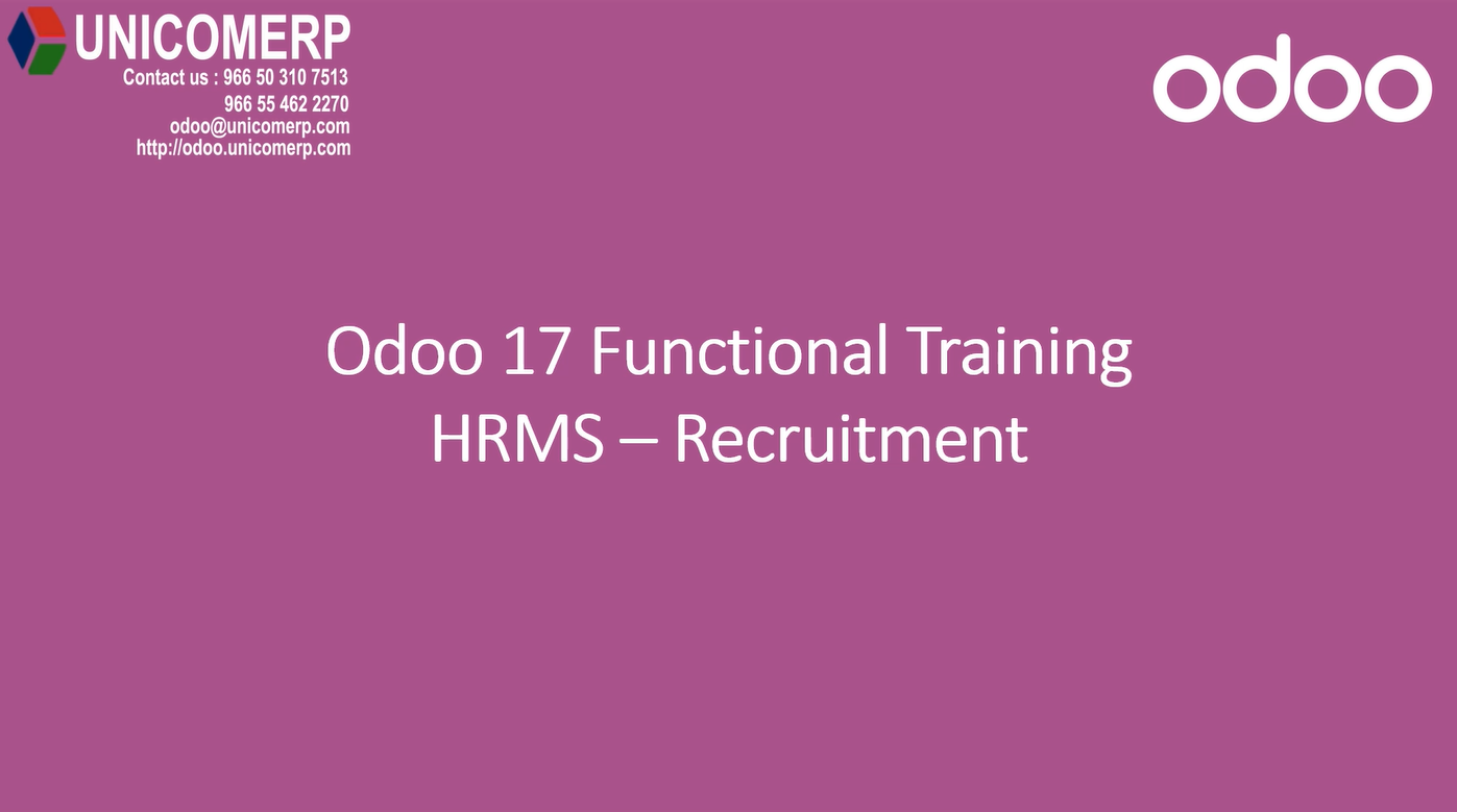 Training Videos - Odoo Community