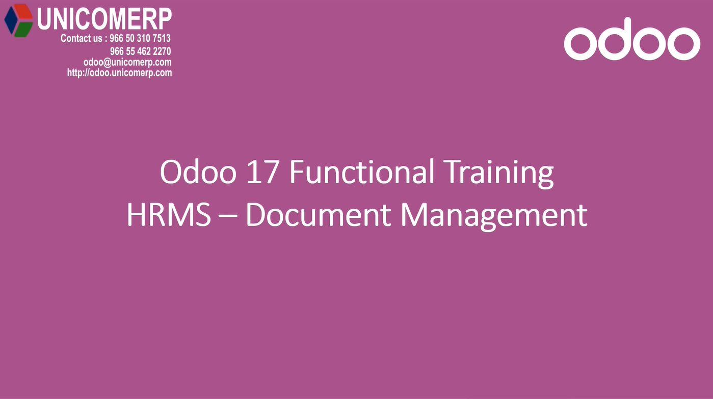 Training Videos - Odoo Community
